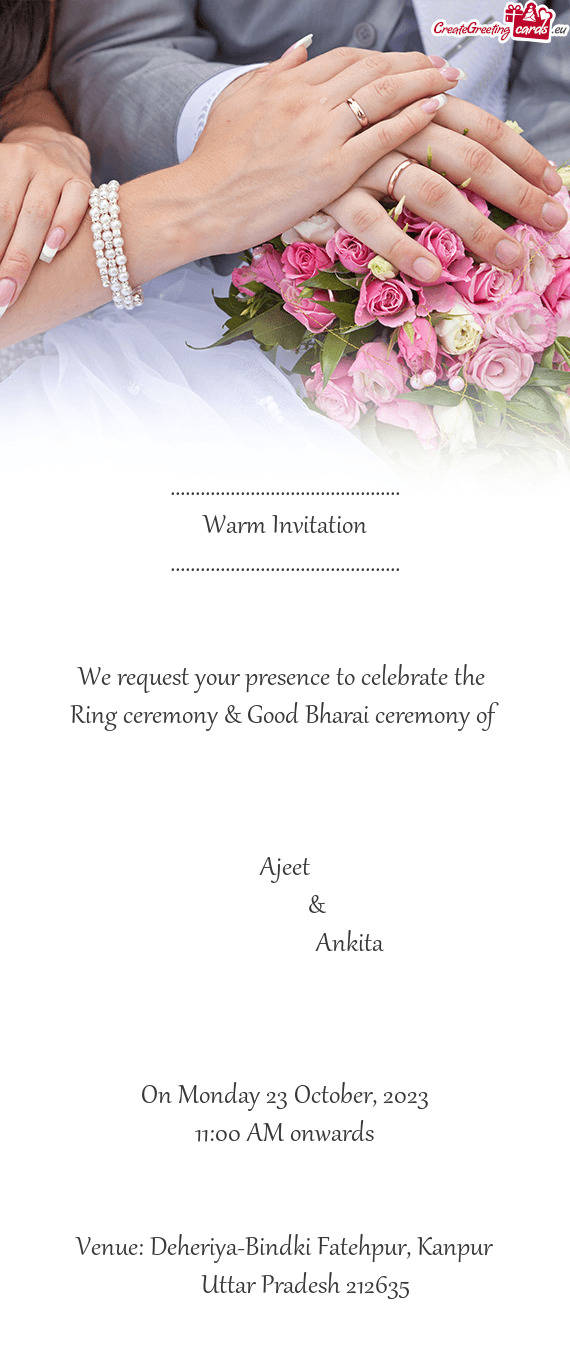 Ring ceremony & Good Bharai ceremony of