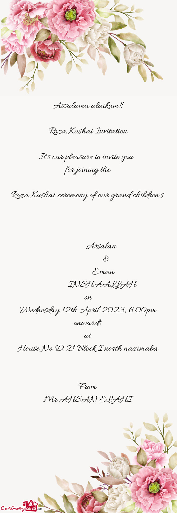 Roza Kushai ceremony of our grand children
