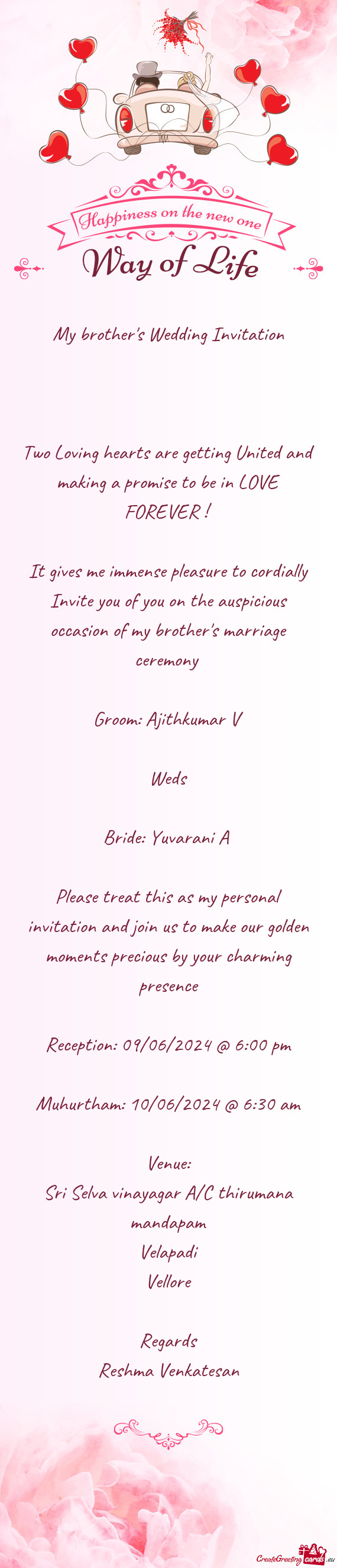 's marriage ceremony