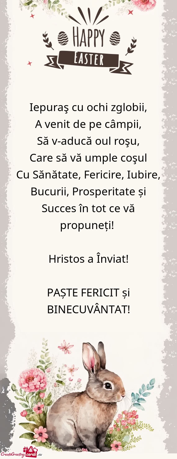 Să v-aducă oul roşu