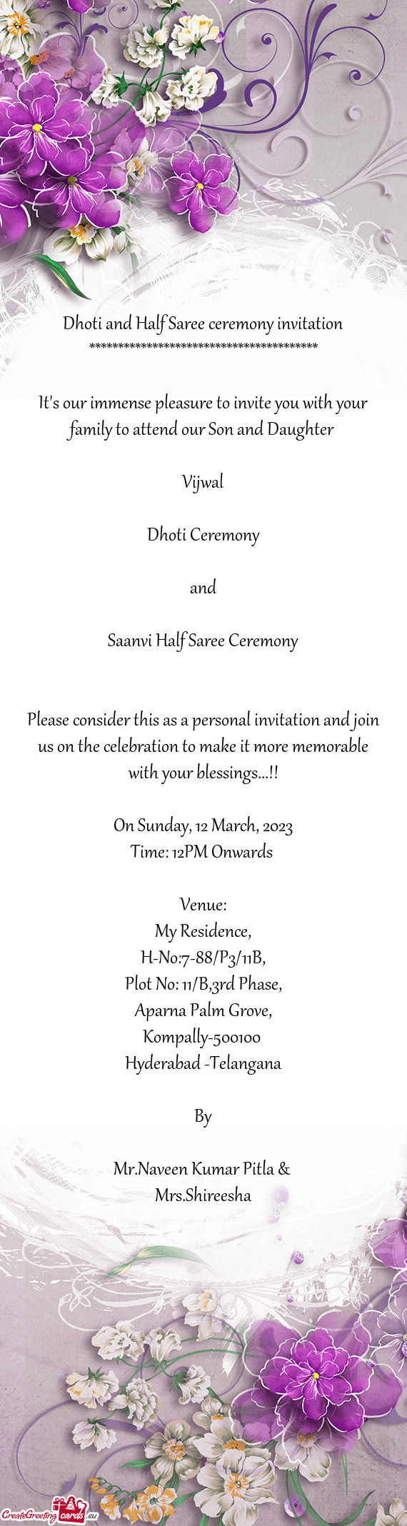 Saanvi Half Saree Ceremony