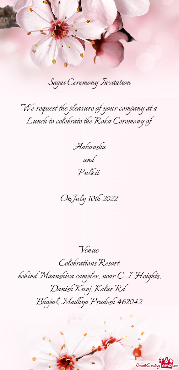 Sagai Ceremony Invitation