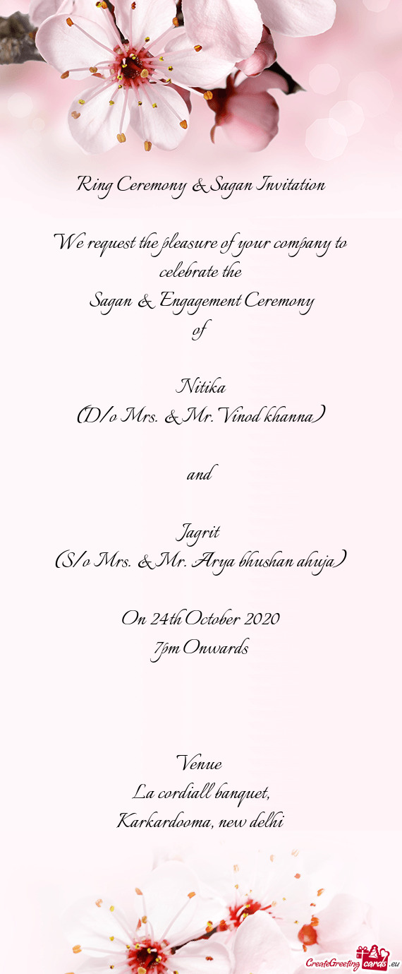 Sagan & Engagement Ceremony