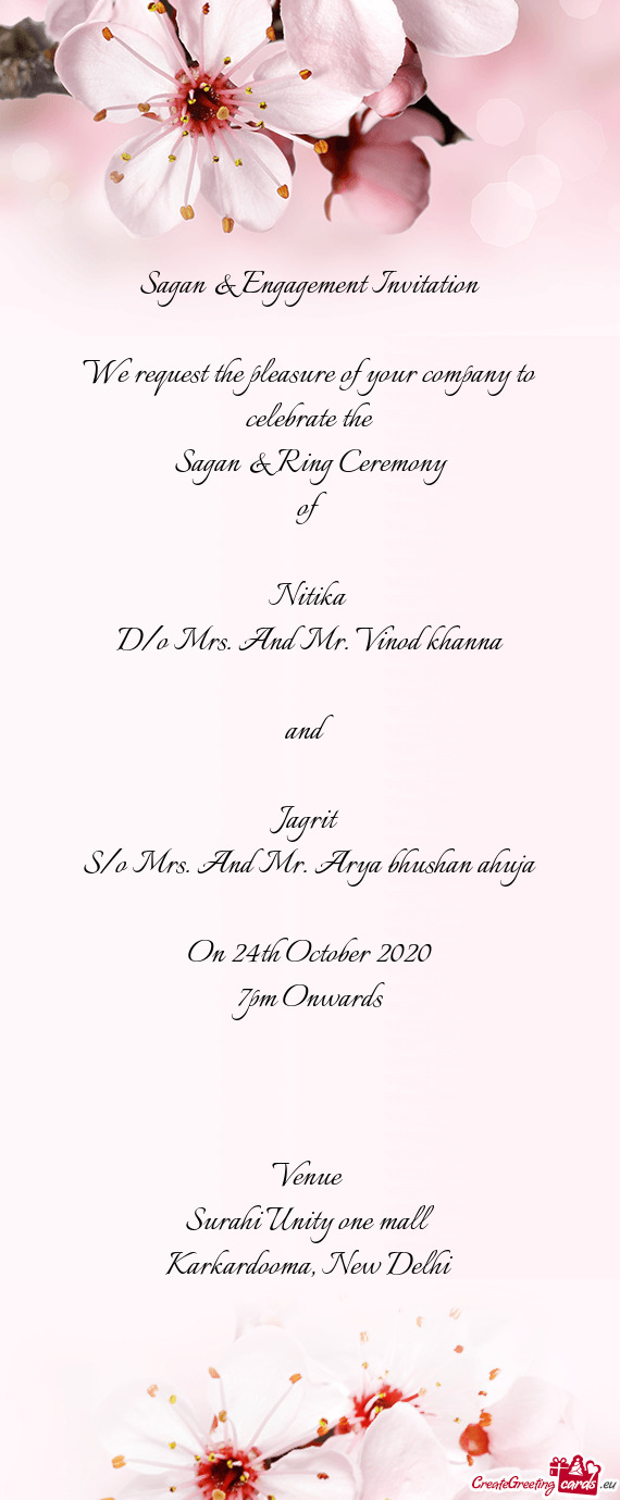 Sagan & Engagement Invitation