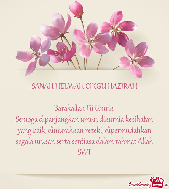 SANAH HELWAH CIKGU HAZIRAH