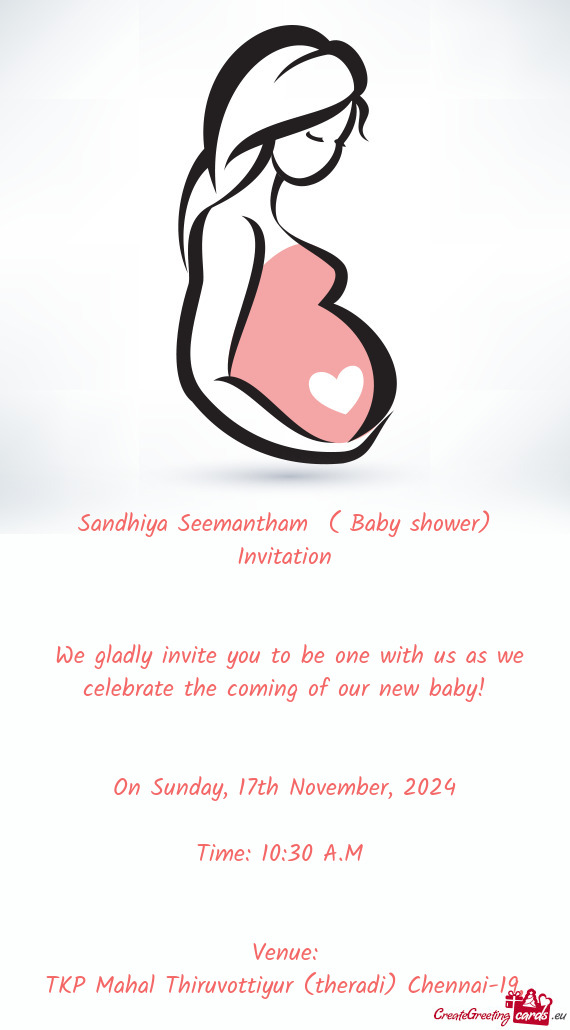 Sandhiya Seemantham ( Baby shower) Invitation