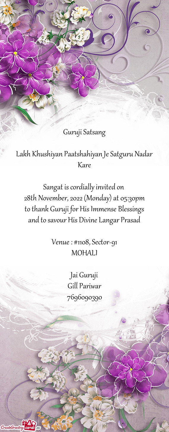 Sangat is cordially invited on