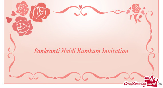 Sankranti Haldi Kumkum Invitation