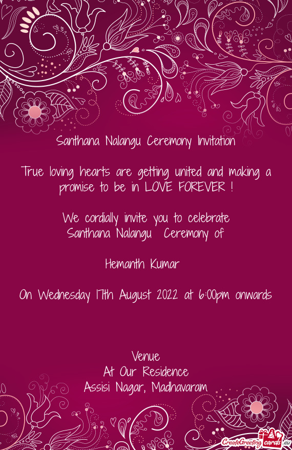 Santhana Nalangu Ceremony of