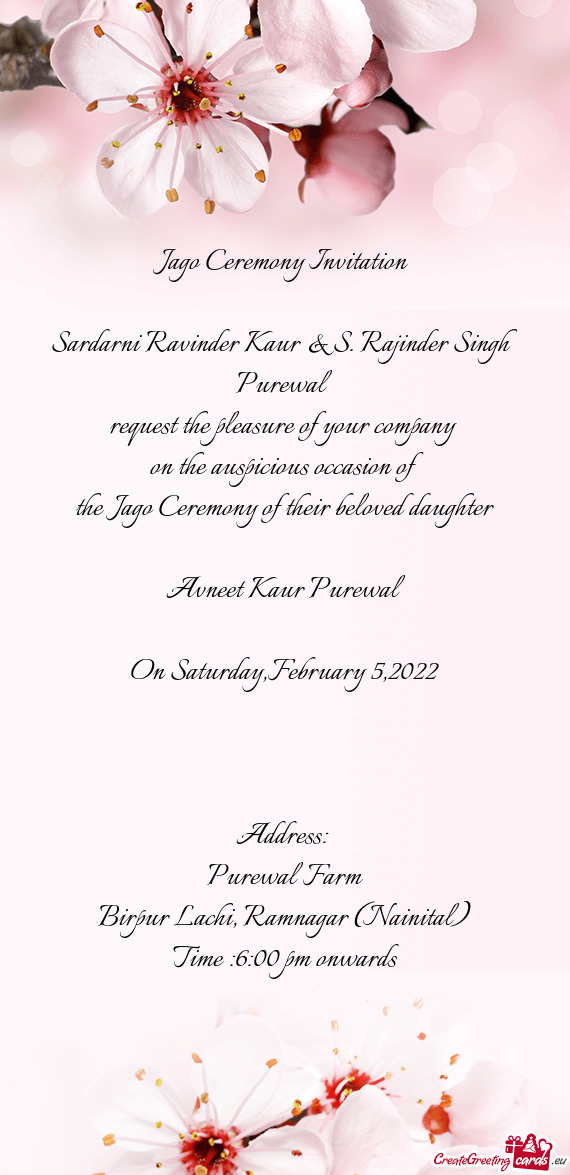 Sardarni Ravinder Kaur & S. Rajinder Singh Purewal