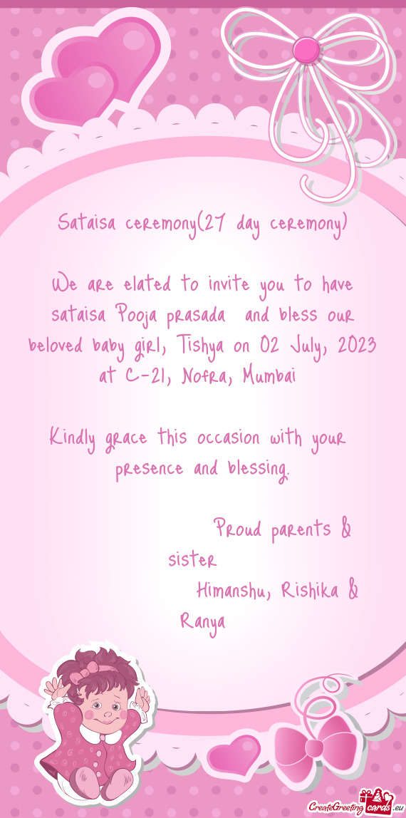 Sataisa ceremony(27 day ceremony)