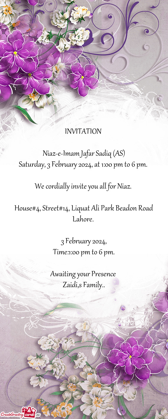 Saturday, 3 February 2024, at 1:00 pm to 6 pm