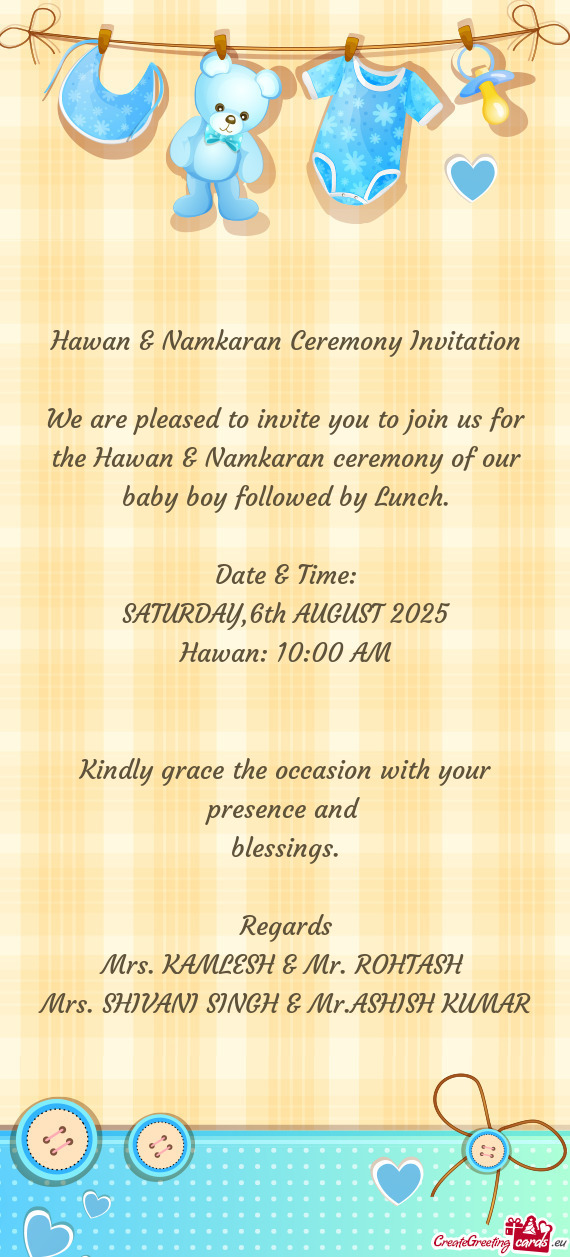 SATURDAY,6th AUGUST 2025