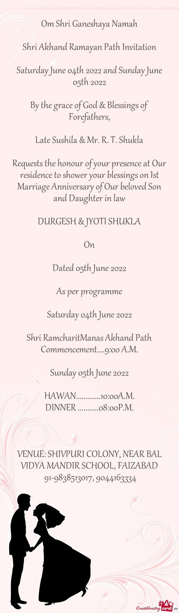 Saturday June 04th 2022 and Sunday June 05th 2022