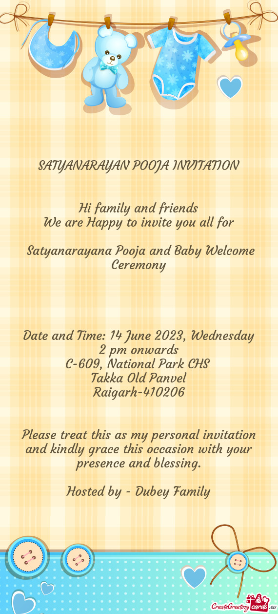 Satyanarayana Pooja and Baby Welcome Ceremony