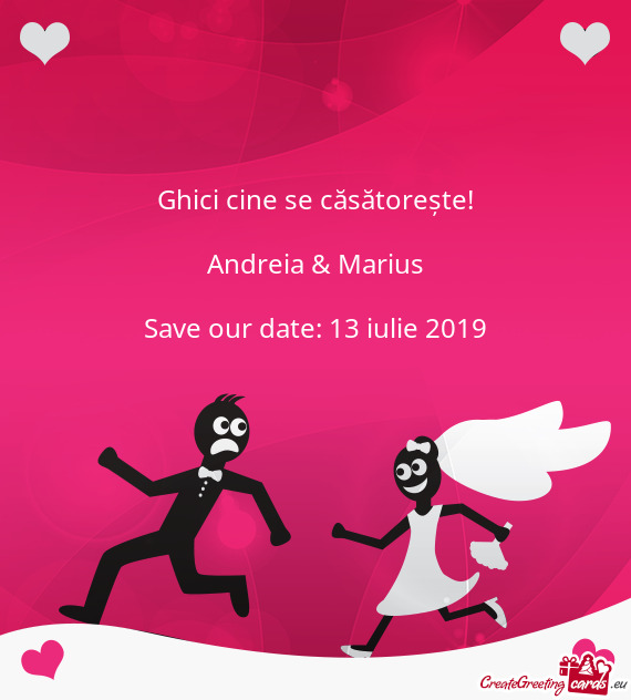 Save our date: 13 iulie 2019