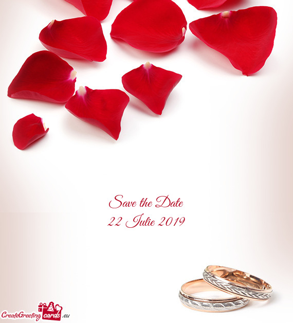 Save the Date
 22 Iulie 2019