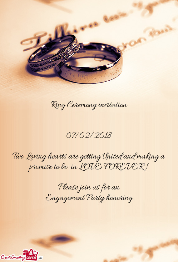 Se to be in LOVE FOREVER !
 
 Please join us for an
 Engagement Party honoring