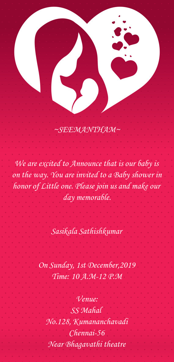 ~SEEMANTHAM~      We are excited to Announce that is our