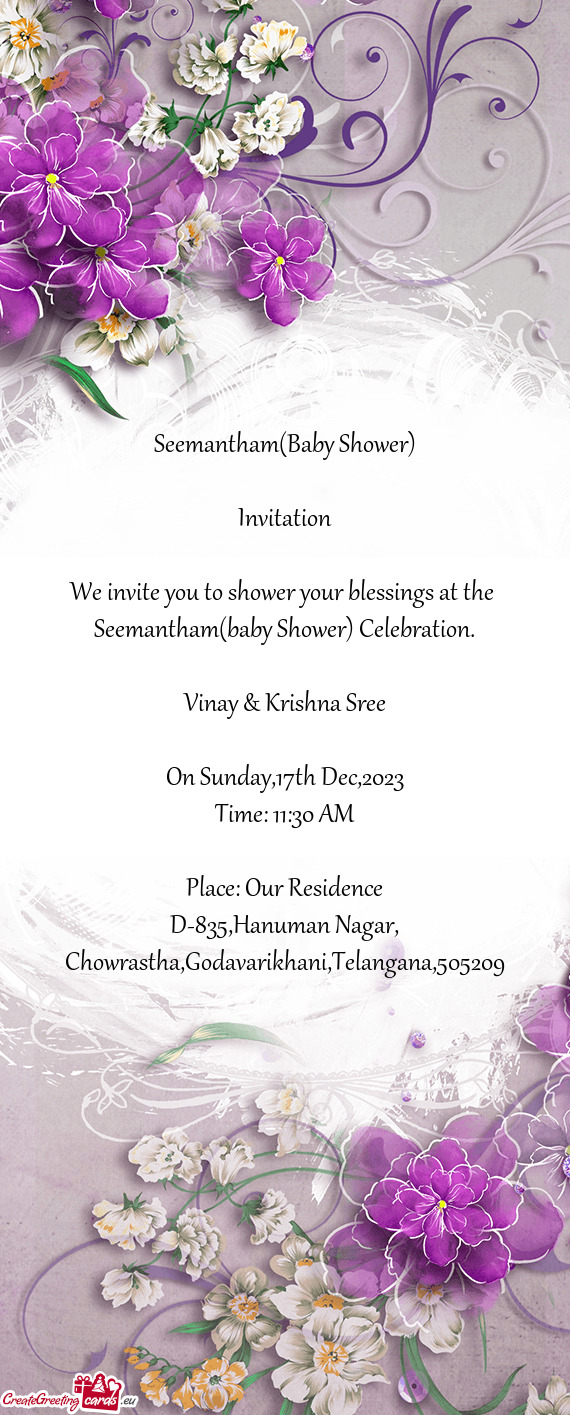 Seemantham(baby Shower) Celebration