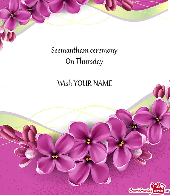 Seemantham ceremony