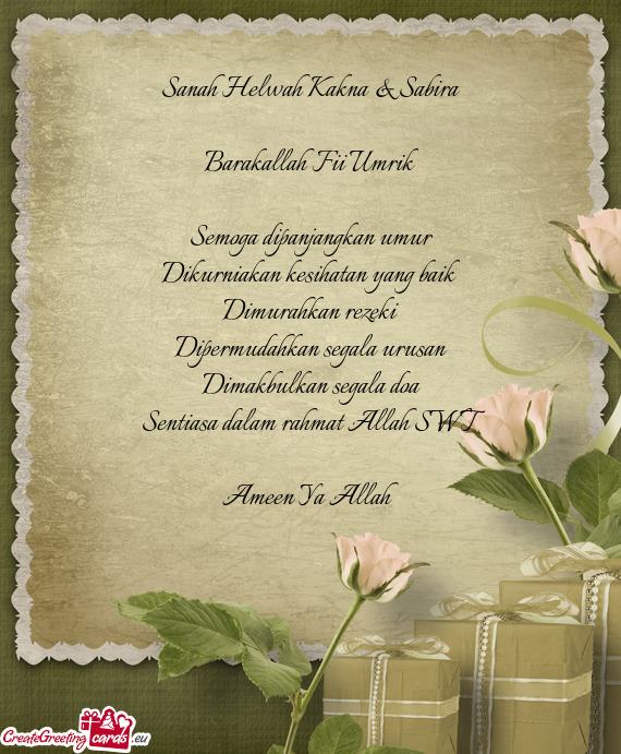 Semoga dipanjangkan umur