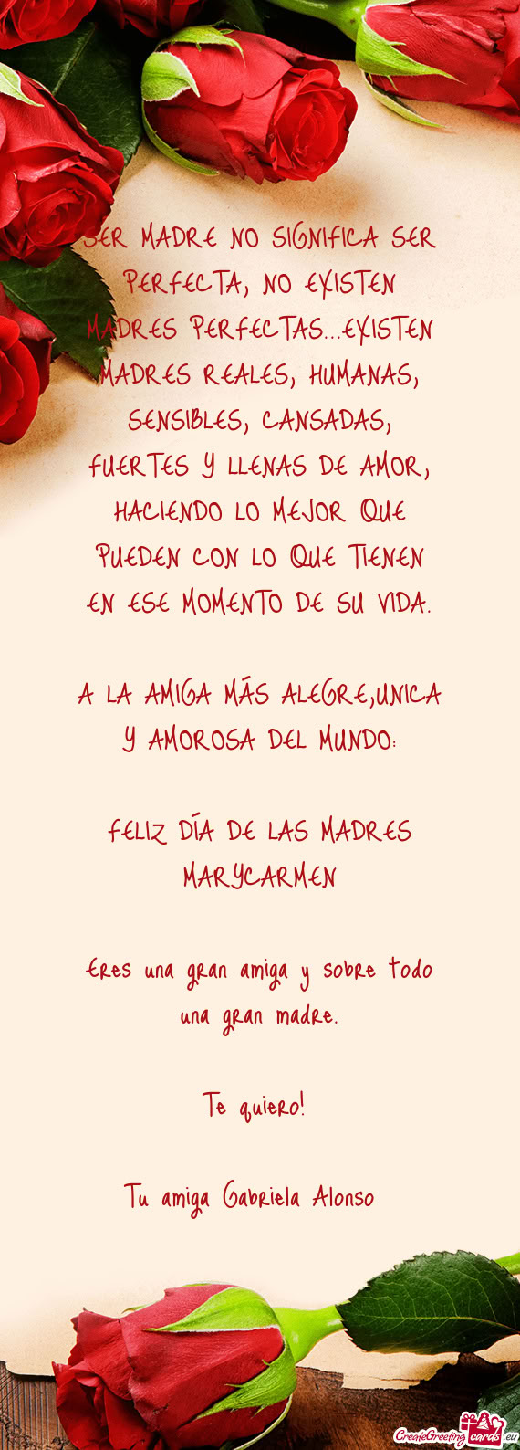 SER MADRE NO SIGNIFICA SER PERFECTA, NO EXISTEN MADRES PERFECTAS...EXISTEN MADRES REALES, HUMANAS, S