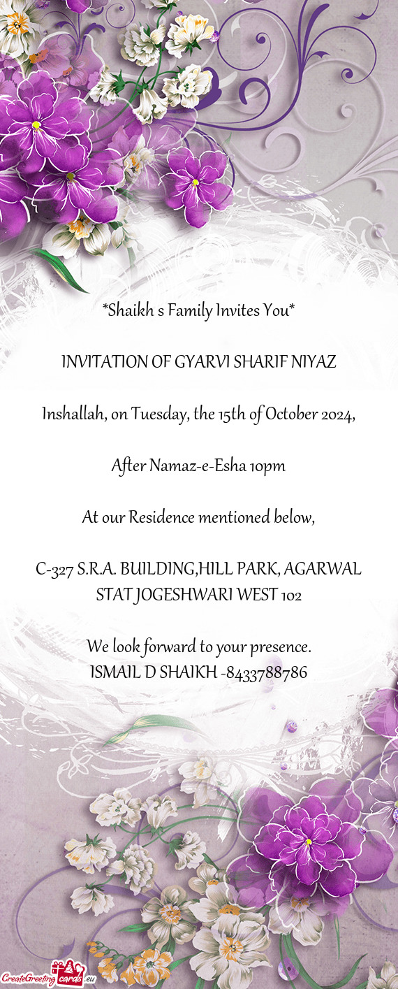 Shaikh s Family Invites You