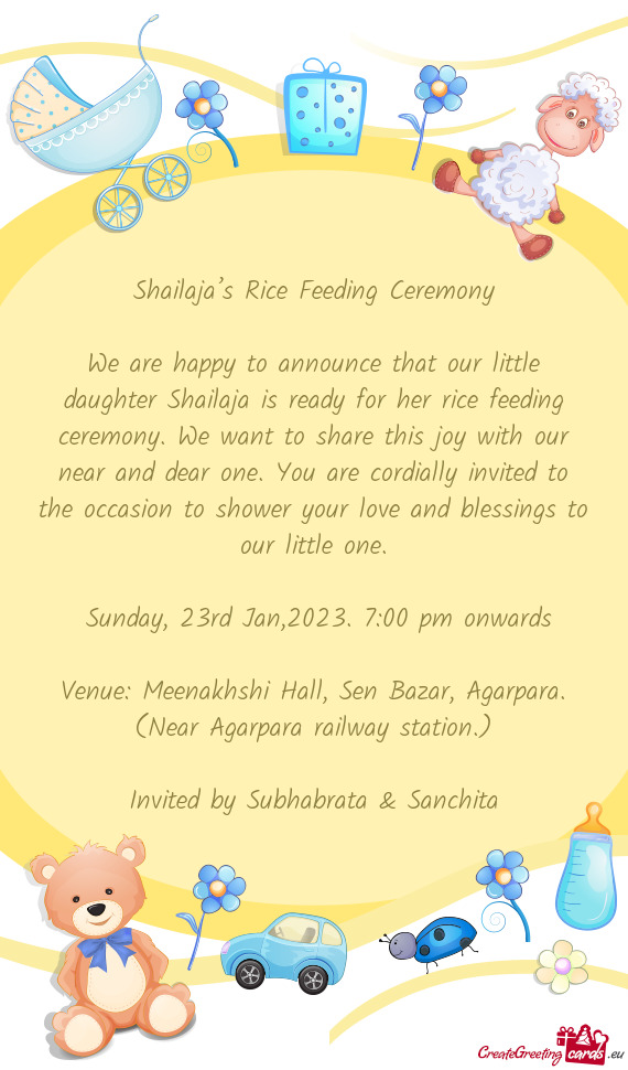 Shailaja’s Rice Feeding Ceremony