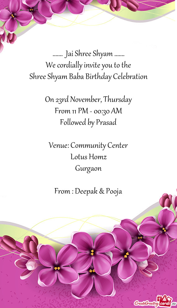 Shree Shyam Baba Birthday Celebration