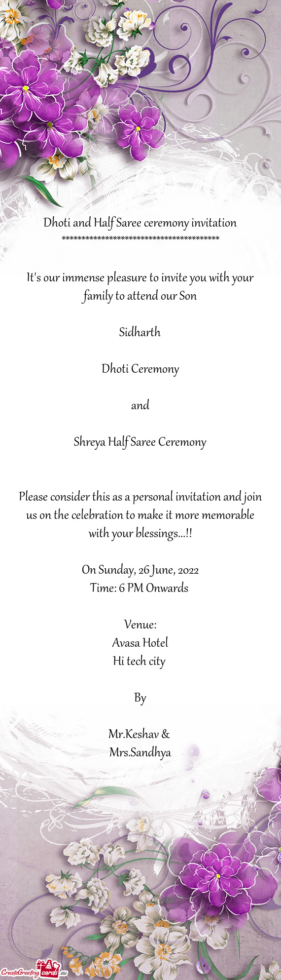 Shreya Half Saree Ceremony