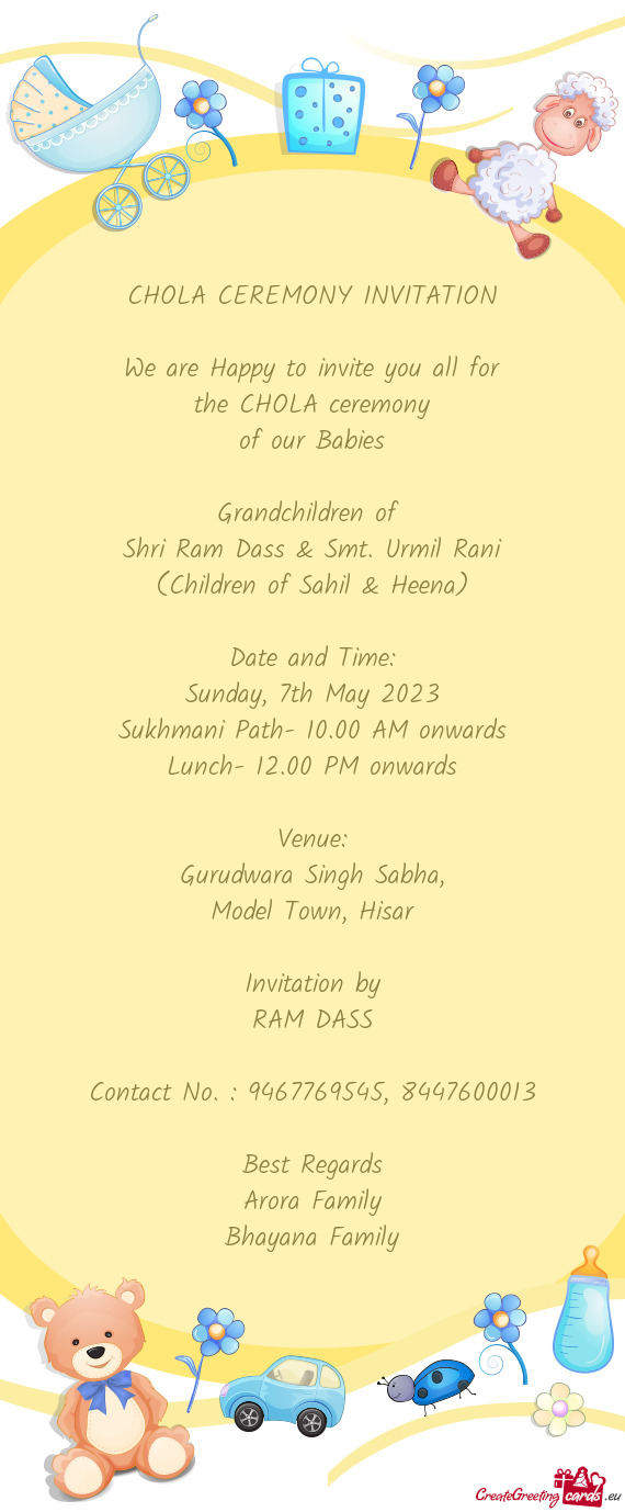 Shri Ram Dass & Smt. Urmil Rani