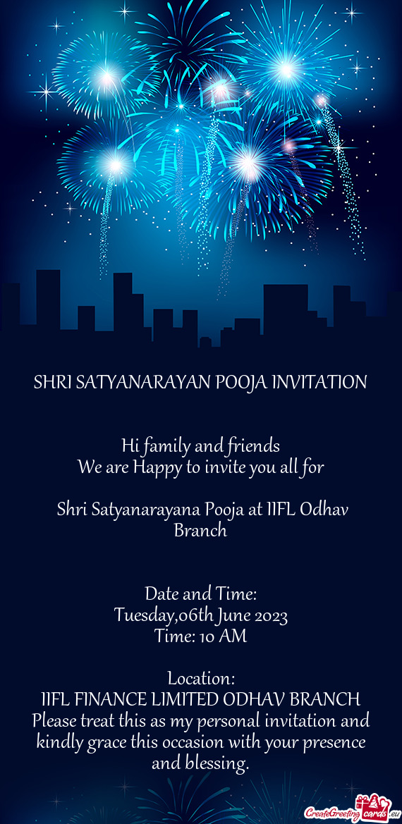 Shri Satyanarayana Pooja at IIFL Odhav Branch