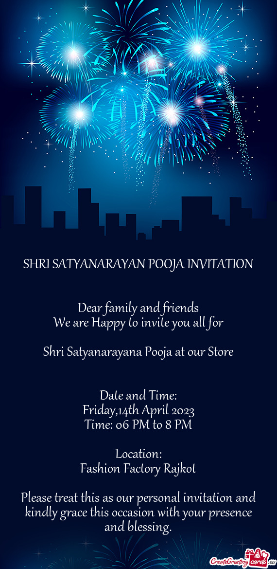 Shri Satyanarayana Pooja at our Store