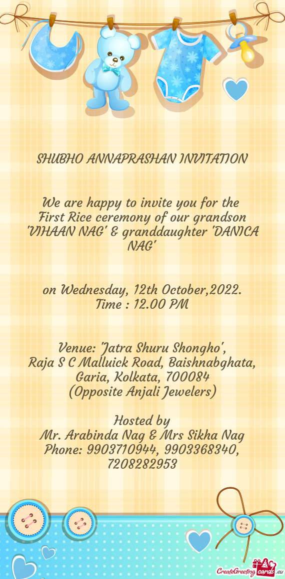 SHUBHO ANNAPRASHAN INVITATION