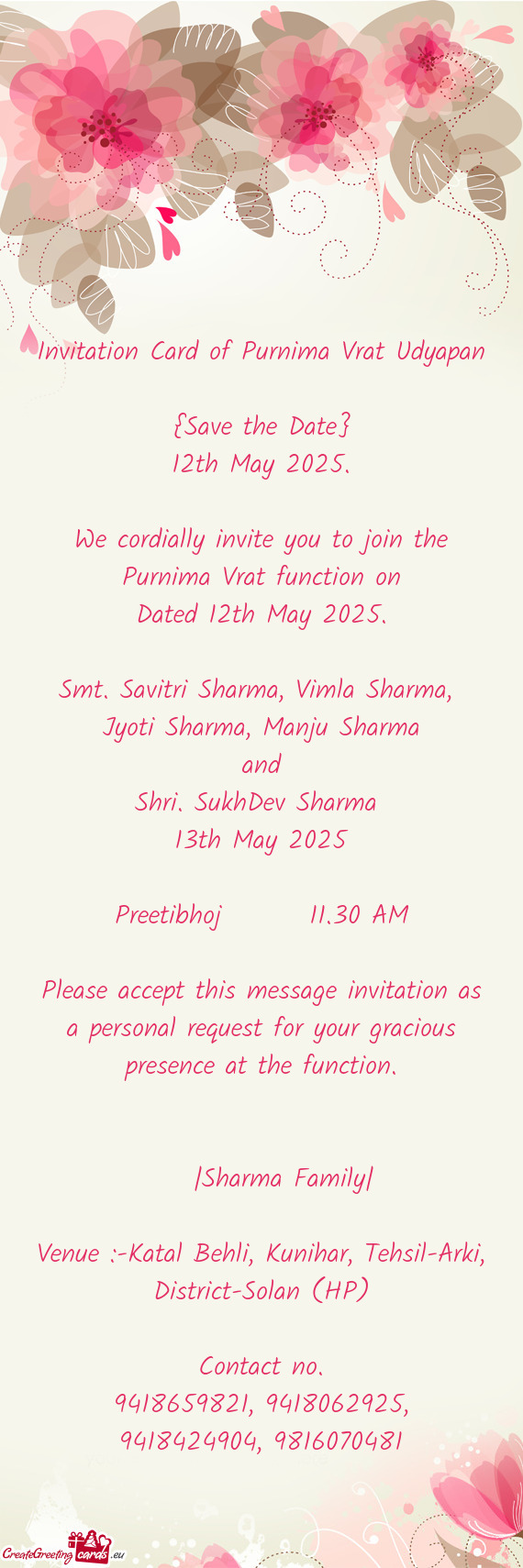 Smt. Savitri Sharma, Vimla Sharma