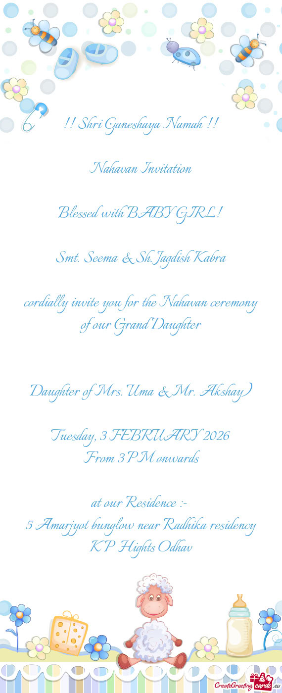 Smt. Seema & Sh. Jagdish Kabra