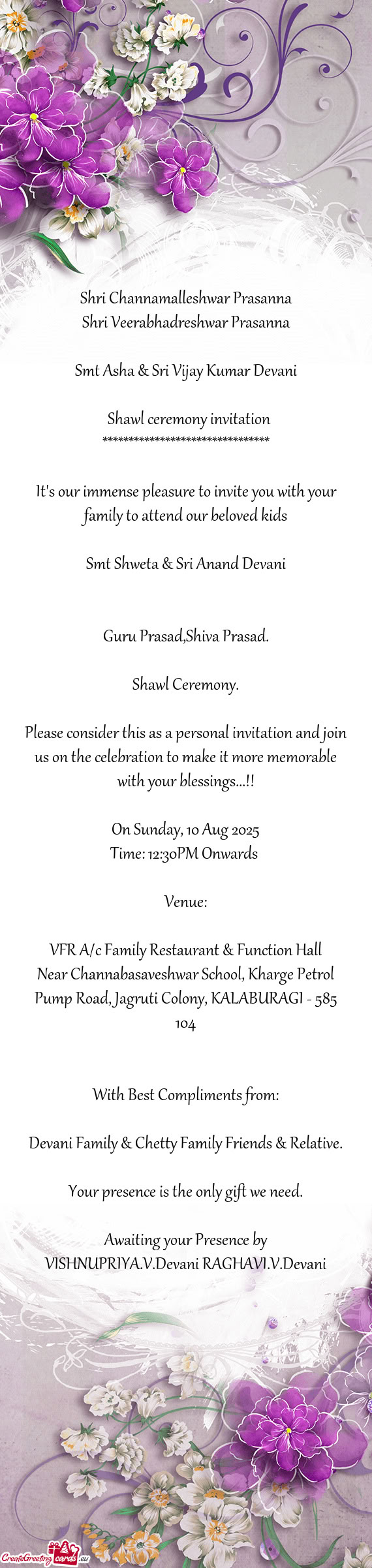 Smt Shweta & Sri Anand Devani