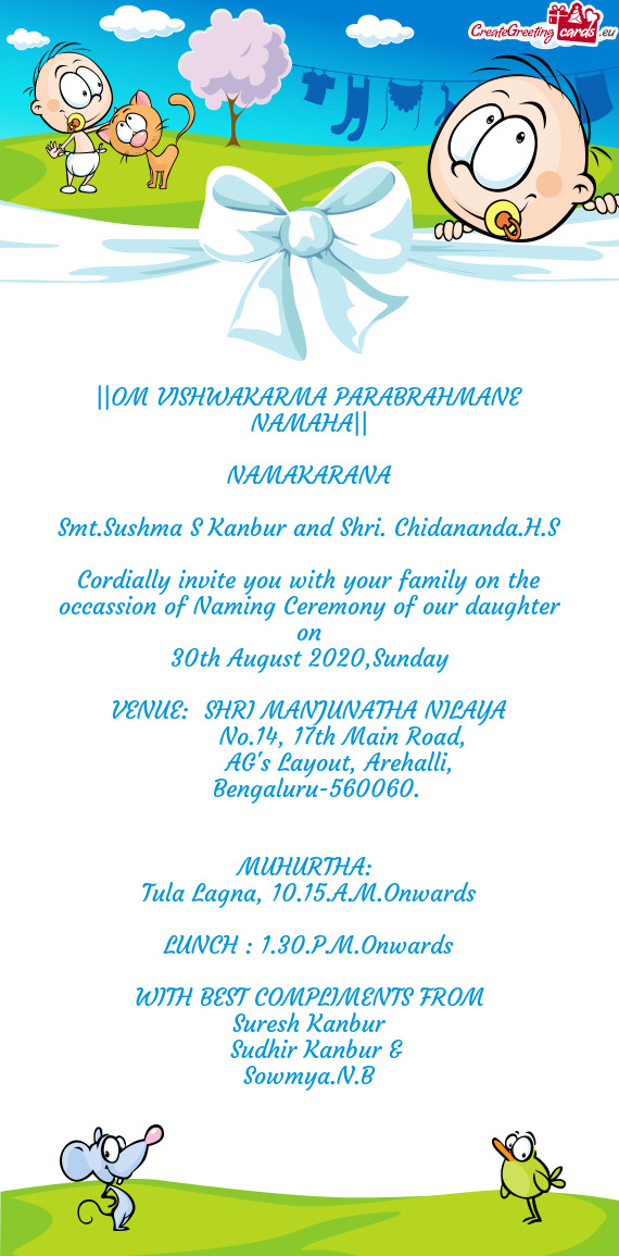 Smt.Sushma S Kanbur and Shri. Chidananda.H.S