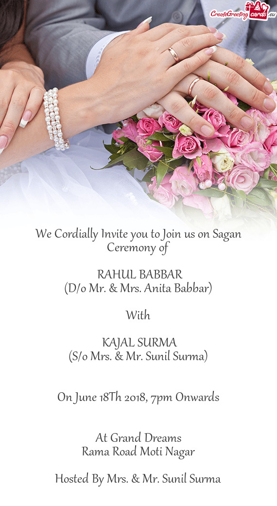 (S/o Mrs. & Mr. Sunil Surma)