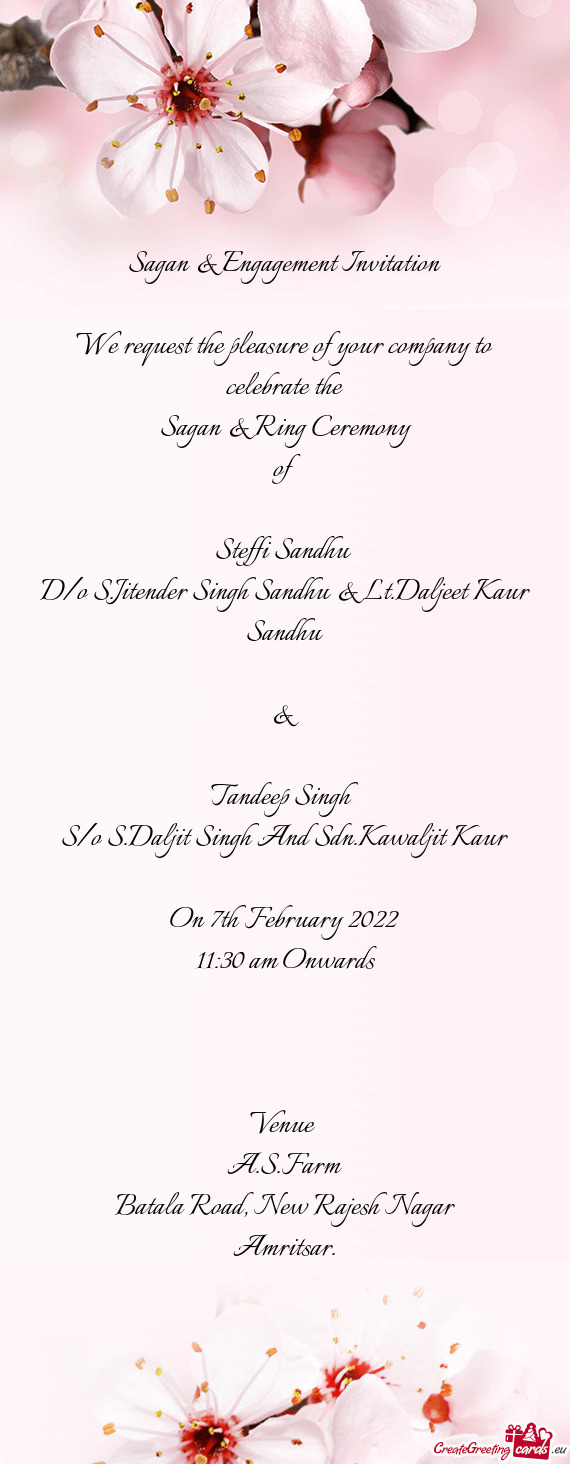 S/o S.Daljit Singh And Sdn.Kawaljit Kaur