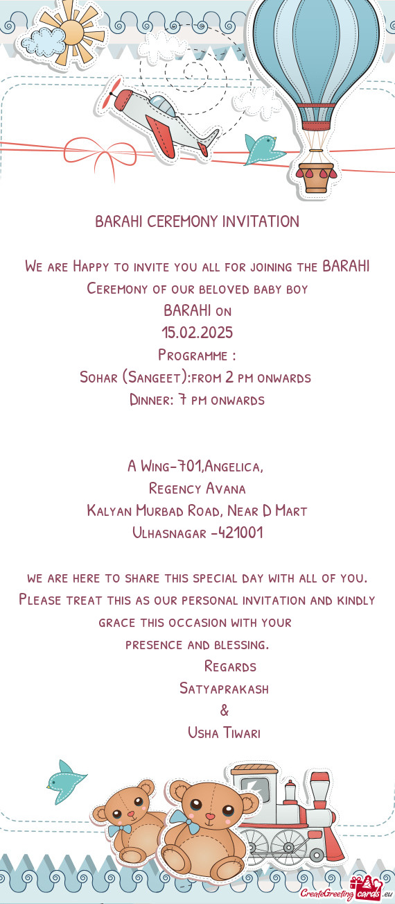 Sohar (Sangeet):from 2 pm onwards