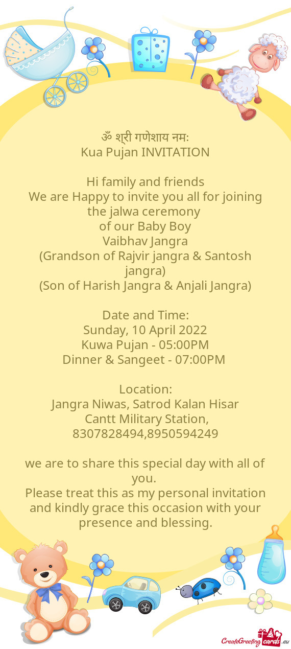 (Son of Harish Jangra & Anjali Jangra)