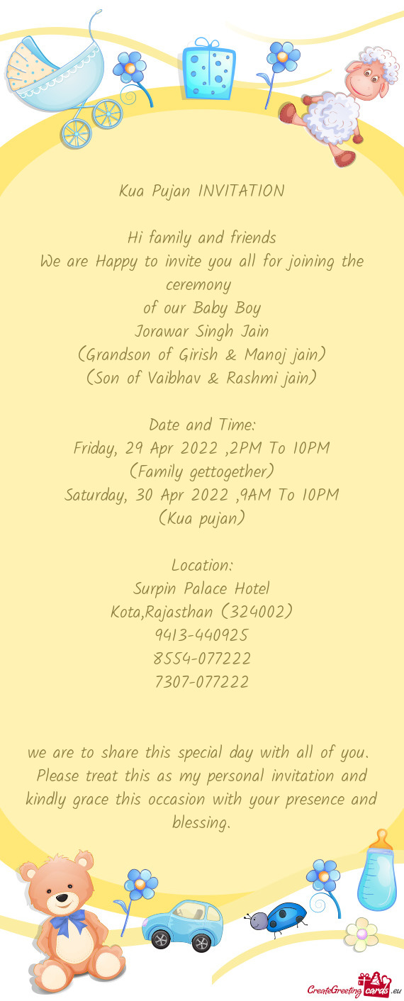 (Son of Vaibhav & Rashmi jain)