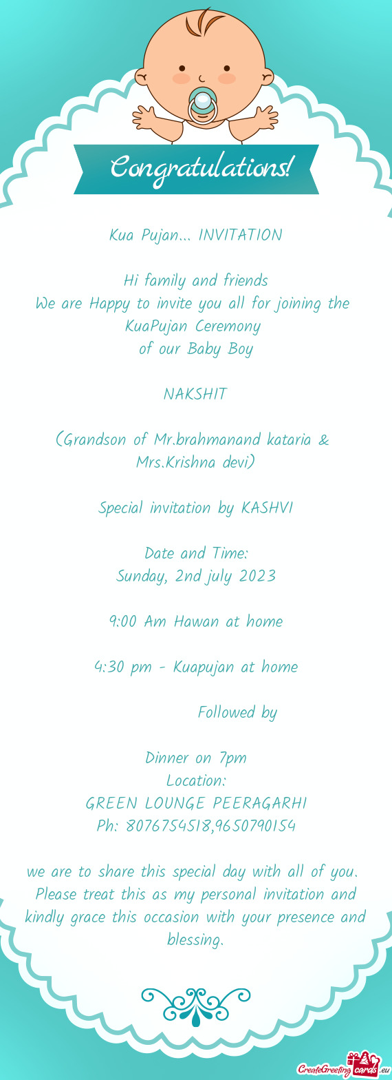 Special invitation by KASHVI