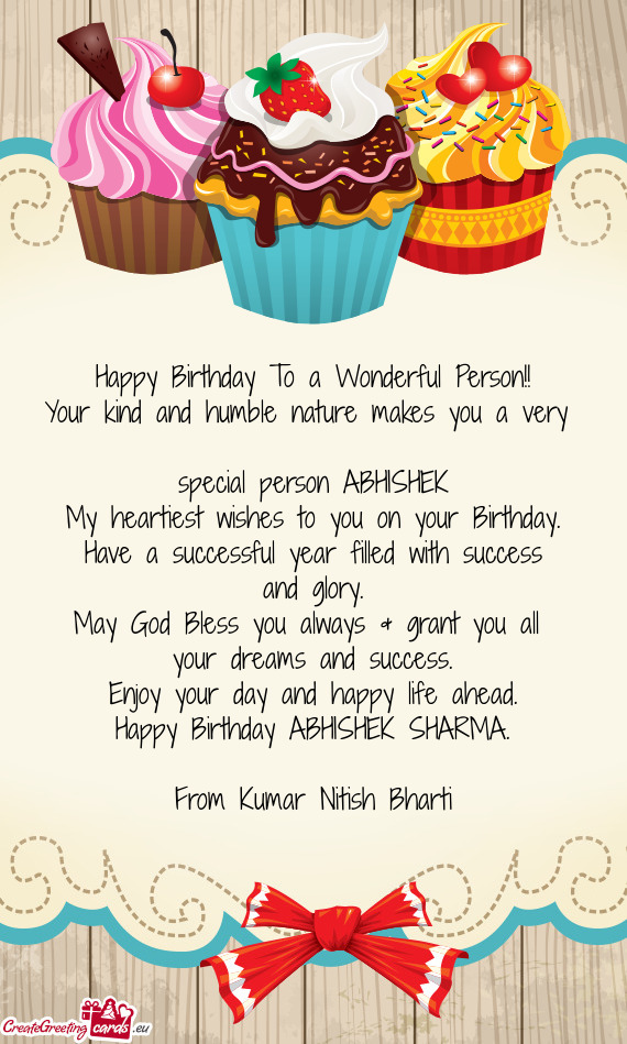 Special person ABHISHEK