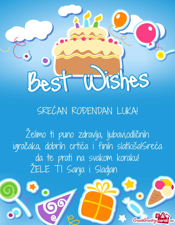 SREĆAN ROĐENDAN LUKA