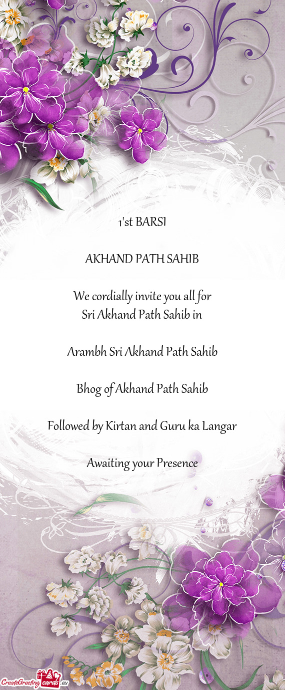 Sri Akhand Path Sahib in