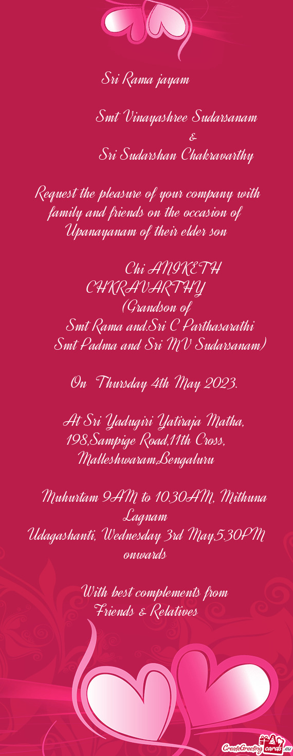 Sri Sudarshan Chakravarthy