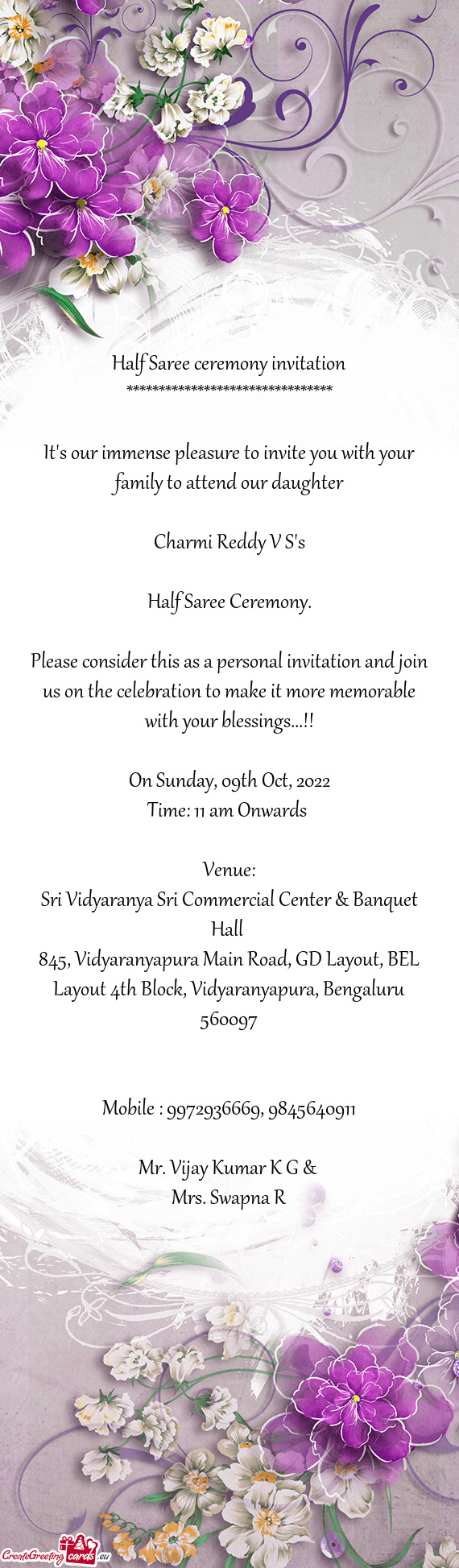 Sri Vidyaranya Sri Commercial Center & Banquet Hall